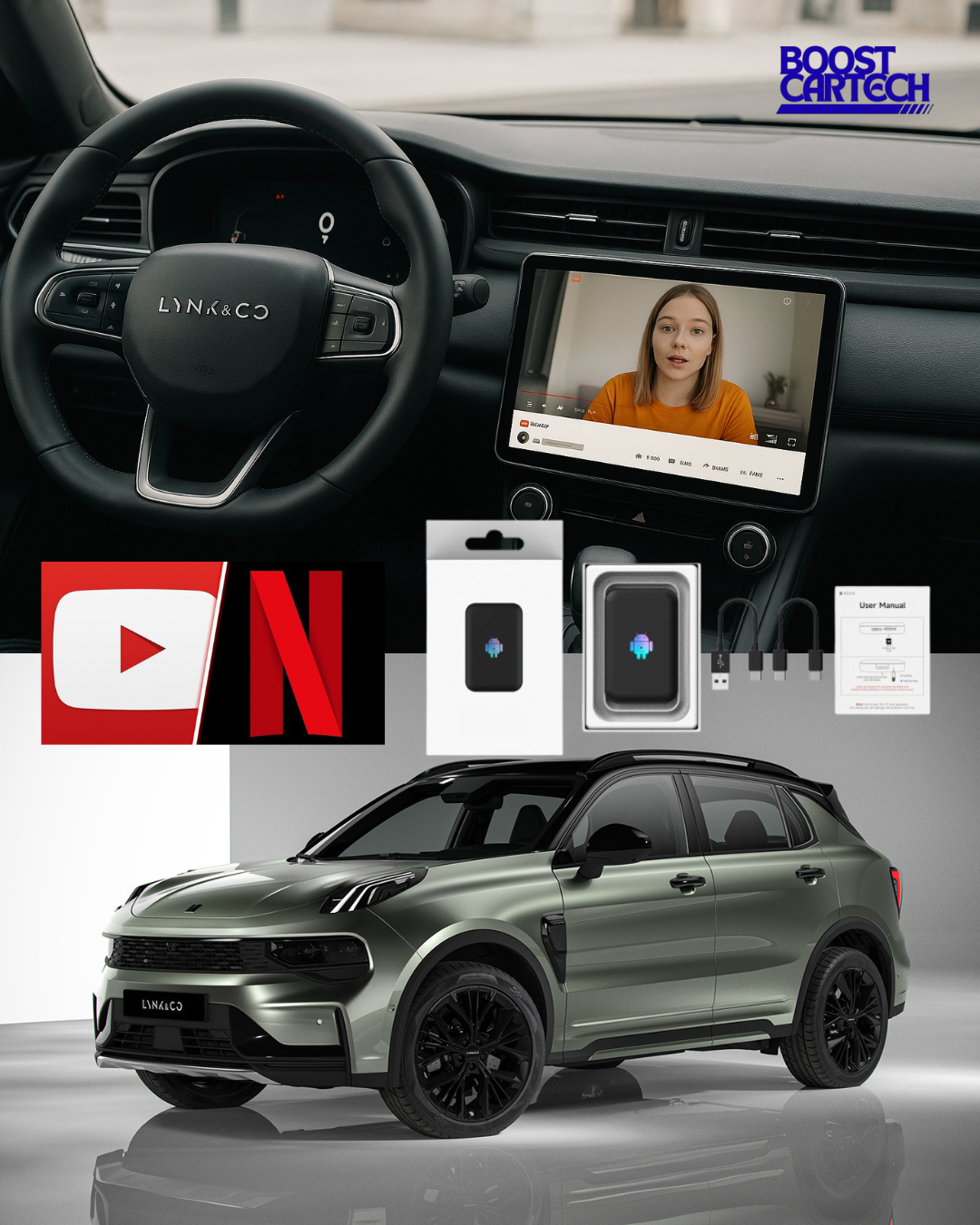Youtube & Netflix AI-Box per Lynk & Co